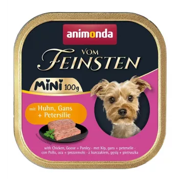 animonda Vom Feinsten Adult Mini ar vistu, zosi un pētersīļiem mitrā barība suņiem, 100 g