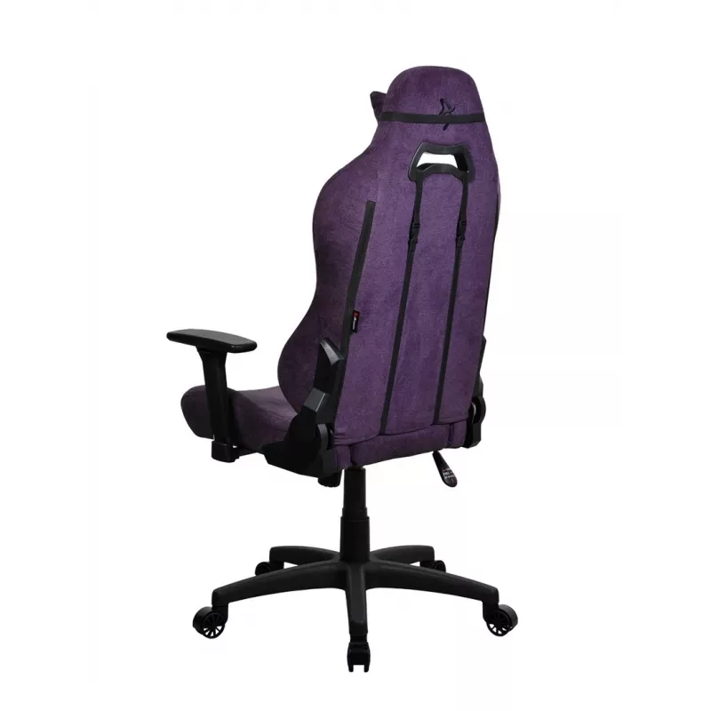 Spēļu krēsls Arozzi Torretta SoftFabric Purple – ergonomisks, regulējami roku balsti, atpakaļ nolaižama atzveltne