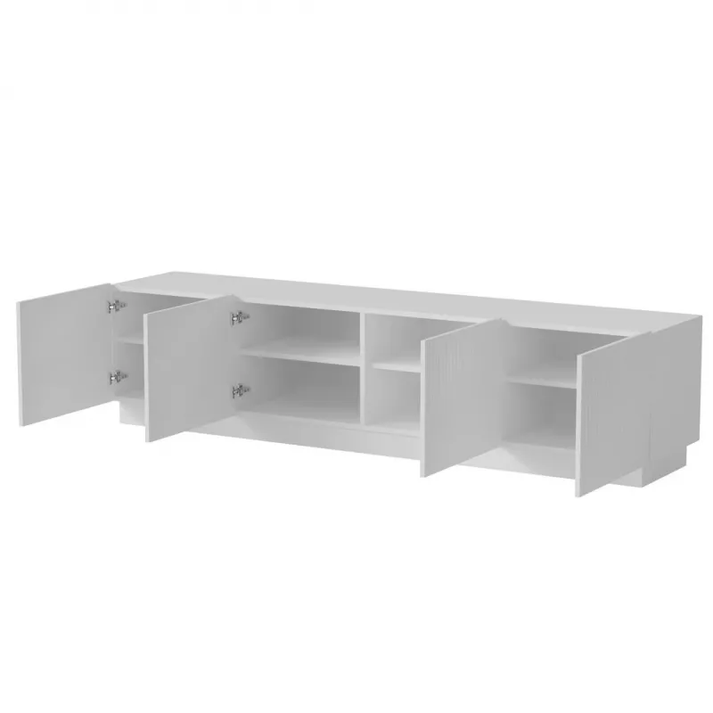 TV skapis LIVERTI 2000x420x480 mm, balts, skaidu plātnes virsma