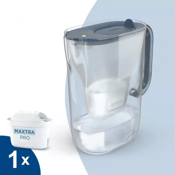 BRITA Style Essential ūdens filtrēšanas krūze 2,4 l, komplektā 1 MAXTRA Pro kasetne, grafīta krāsā