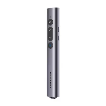 Bezvadu lāzera rādītājs Vention KQIH0 — sarkans lāzers, darbības rādiuss līdz 50 m, USB interfeiss, viegls PVC korpuss