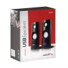 2-virzienu vadu PC skaļruņi Audiocore AC860, 2.0 kanāli, 4 W RMS, USB barošana, 3.5 mm ieeja, melni