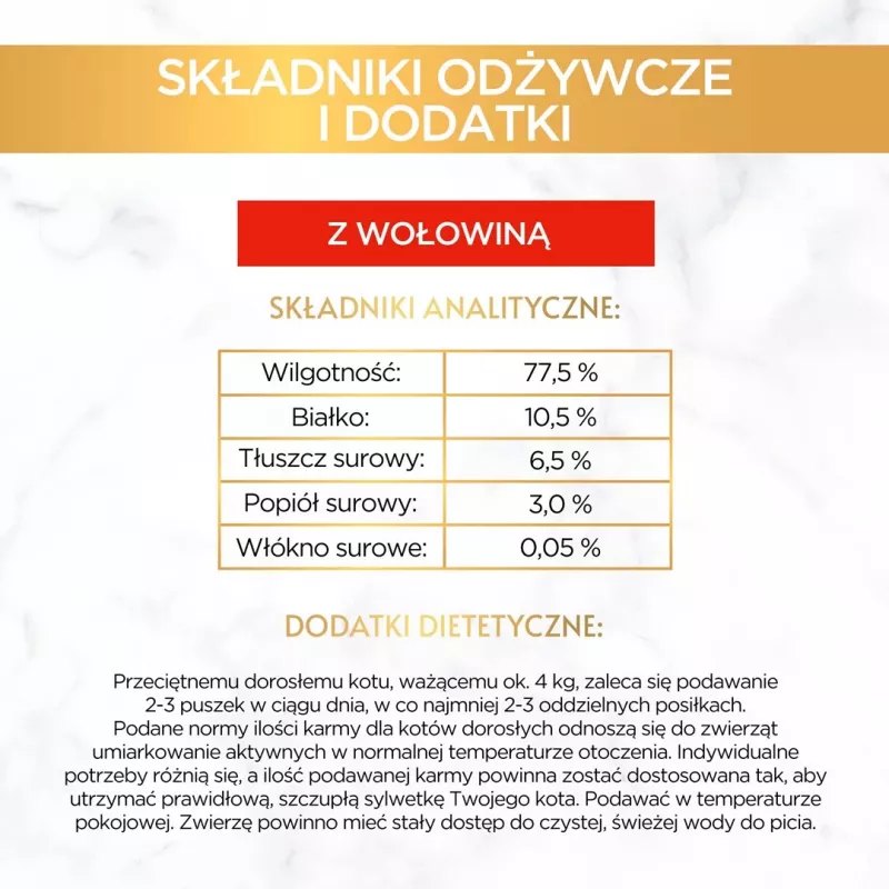 GOURMET Gold Liellopu gaļa - mitrā barība kaķiem - 85g