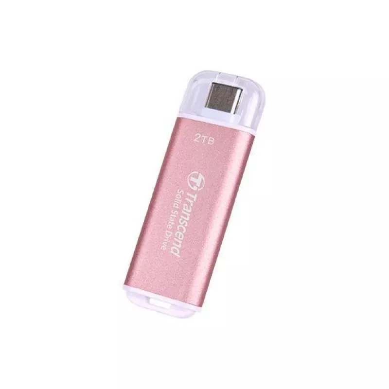 Transcend ESD300 512 GB ārējais SSD disks, USB Type-C, rozā krāsā