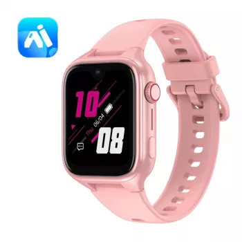 Viedpulkstenis bērniem Stelio Junior Pro AI 4G ST-SWJ102-PK — rozā