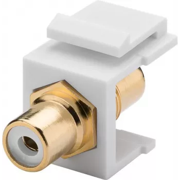 Goobay 79676 plakanais RCA pagarinātājs, balts, sievišķais–sievišķais