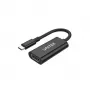 UNITEK V1421A USB grafiskais adapteris Melns