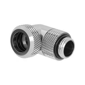 Barrow Multi-Link Adapter Savienotājs 90° G1/4 AG uz 12mm AD Cietcaurulei - Grozāms, Sudrabs (TWT90KND-K12 s)