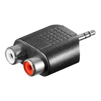 Goobay RCA adapter – 3.5 mm ligzda uz 2 stereo RCA