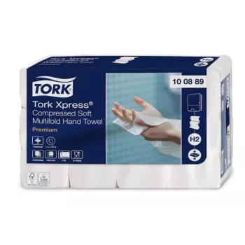 Papīra dvieļu loksnes Tork Xpress Soft Multifold H2, 2 l., 225 loksnes, 22,2x24 cm, Z, 12 gab.