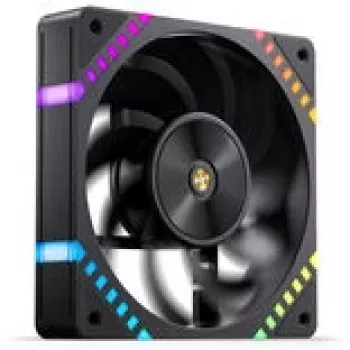 Jonsbo HF2-120 Reverse Blade PWM ARGB 120mm Melns - korpusa ventilators ar reversajām lāpstiņām, PWM kontroli un ARGB apgaismojumu