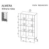 Grāmatplaukts Cama Meble ALMERA Cama 4, valrieksts/krems, 90×42×165 cm