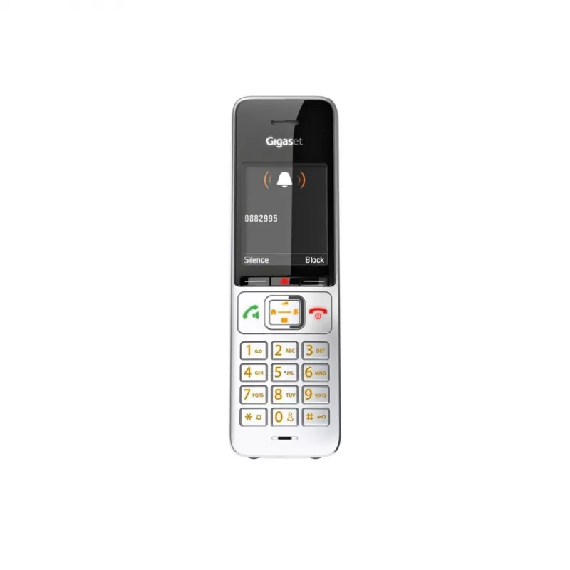 Gigaset COMFORT 500HX duo Analog/DECT telefons ar zvana identifikāciju Melns, Sudrabs