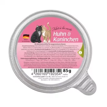 GRANATAPET Filet á la carte Vistas gaļa ar trusi - mitrā kaķu barība - 85g