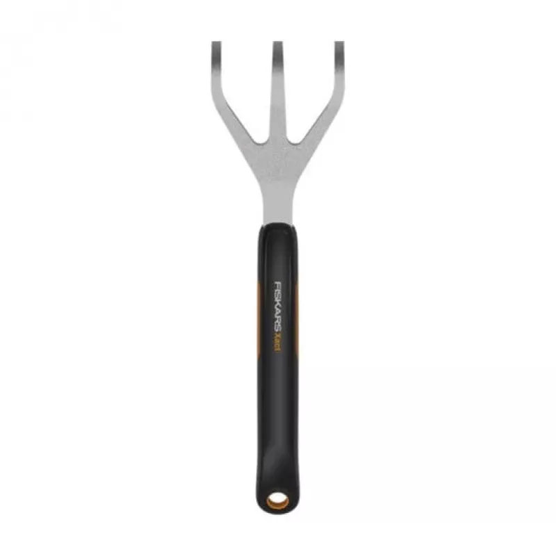 Fiskars Xact Black rokas kultivators, nerūsējošais tērauds