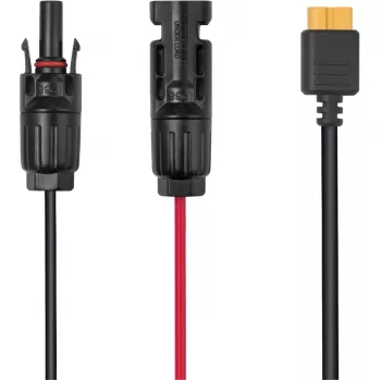 Kabelis EcoFlow LMC4-XT60I-2.5M saules paneļiem, XT60i savienotājs, 2,5 m, melns/sarkans