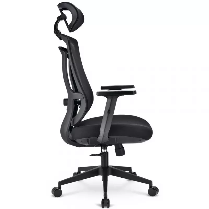 Biroja krēsls Sharkoon OfficePal C10 — melns, ergonomisks, regulējams augstums