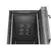 Rack skapis LANBERG FF01-6222-12B 22U 600x1200 mm melns ar stikla priekšējām un aizmugurējām durvīm