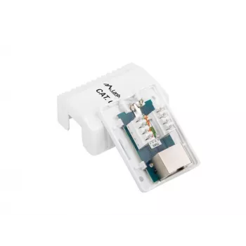Lanberg OS6-0001-W Virsmas montāžas RJ-45 kontaktligzda, balta