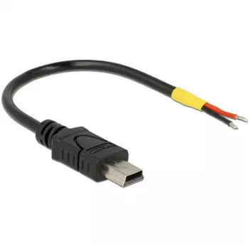 USB kabelis DeLOCK 85251 Mini-USB B 0.1m Melns
