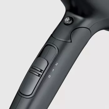 Fēns SEVERIN HT 0159 — 1600 W, divi spriegumi 110/220–240 V, 2 ātrumi, aukstā pūšana, 1,8 m vads, melns