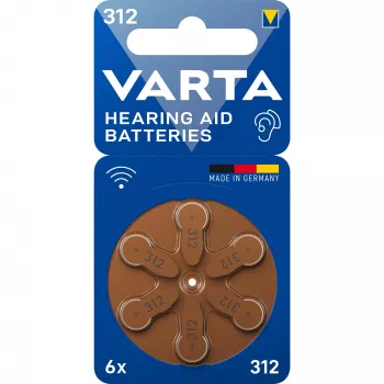 Vienreizējās lietošanas baterija Varta 312 PR41 Cinka-gaiss 3.45mm 7.8mm 0.5g