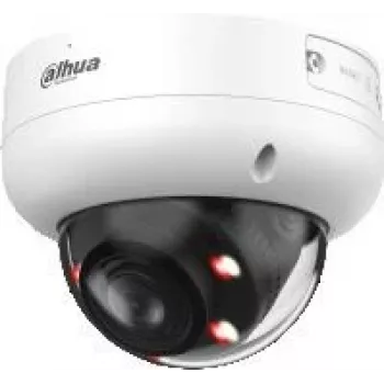 Dahua WizSense kupola IP drošības kamera DH-IPC-HDBW3849R-ZAS-IL-27135 — 8 MP, vari-fokāls, IR + siltā gaisma, IP67, IK10