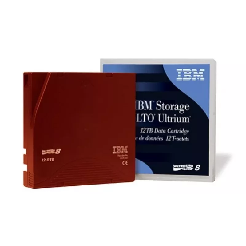 IBM Lenovo LTO Ultrium 8 kasetes - 12 TB / 30 TB - ar svītrkoda uzlīmi