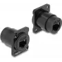 DeLOCK D-Type modulis ar RJ45 Cat.6A ligzdām, ligzda–ligzda, melnā krāsā (87815)