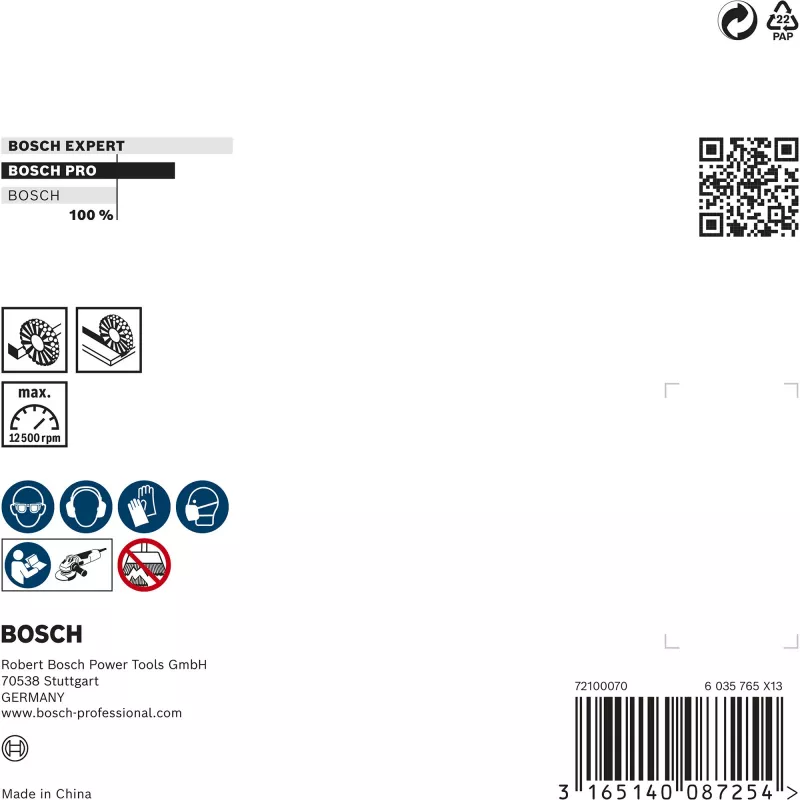 Stiepļu ritenis Bosch 2 608 622 059 Diametrs 11.5 cm Stieples biezums 0.5 mm