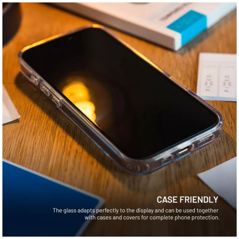 Rūdīta stikla ekrāna aizsargs FIXED Apple iPhone 17 2.5D pilns pārklājums — 2 gab., melns
