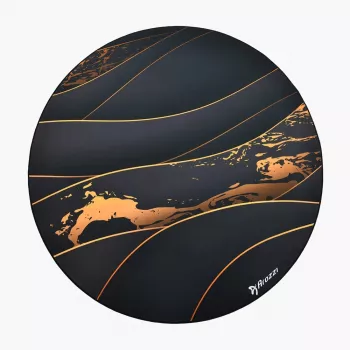 Grīdas paklājs Arozzi Zona Round Floor Pad — Melns/Zelts, apaļš aizsargpaklājs grīdai