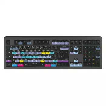 Logickeyboard ASTRA 2 DaVinci Resolve tastatūra „Mac“, pilna izmēra, vadu USB, šķērveida mehānisms, QWERTZ vācu, melna