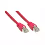 Tīkla kabelis Alcasa Cat. 6 S/FTP RJ-45 0,25m Sarkans