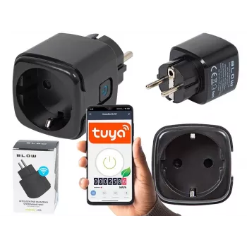 Viedā kontaktligzda BLOW TUYA V3 WiFi 16A, viena ligzda, tālvadība ON/OFF
