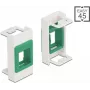 Keystone turētājs DeLOCK Easy 45 modulis 22,5 x 45 mm balts zaļš
