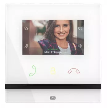 2N Indoor Compact video durvju telefons 10.9 cm (4.3 collu) balts