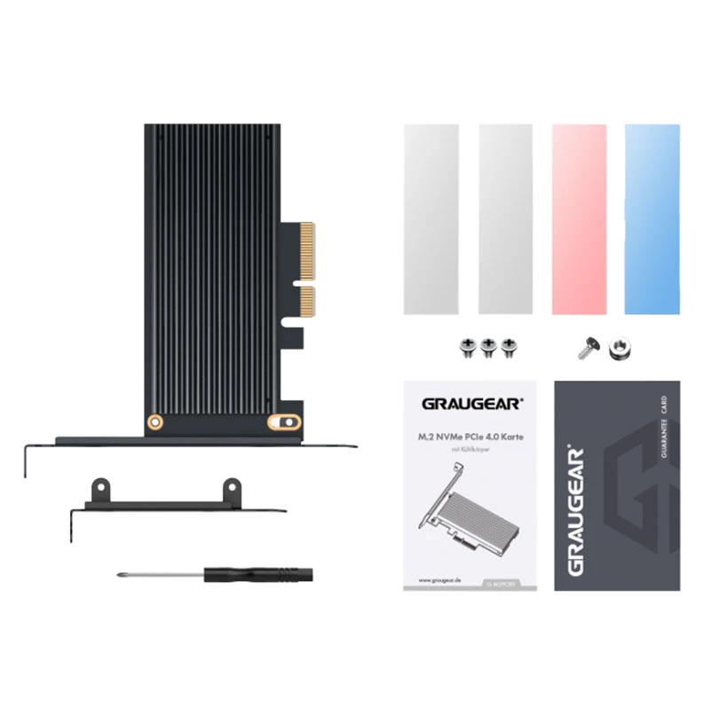 GRAUGEAR G-M2PCI01 Iekšējais M.2 adapteris PCIe vīrietis Melns 128mm