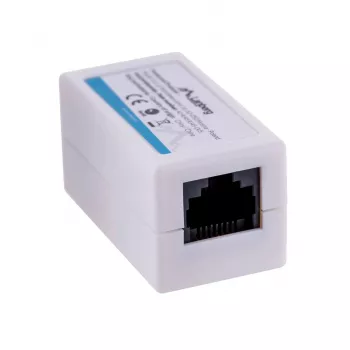 LANBERG dzimuma pārveidotājs RJ-45 uz RJ-45, sievišķais–sievišķais, U/UTP Cat5e, balts