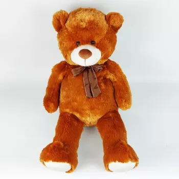 Mascot Pluša Lācītis ar banti 70 cm brūns