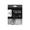 Gembird CCAP-444-0.75M Audio kabelis 3.5mm Mini Jack vīrietis - Mini Jack vīrietis, 0,75m, Melns