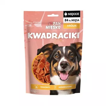 Suņu kārums Pan Mięsko Soft Rabbit Squares 100 g