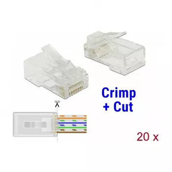 DeLOCK 86451 RJ-45 vadu savienotājs caurspīdīgs