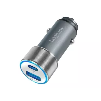 LogiLink Auto-Power Supply - 36 W - 3 A - PD 3.0, QC 3.0 - 2 izejas porti (USB, 24 kontaktu USB-C)