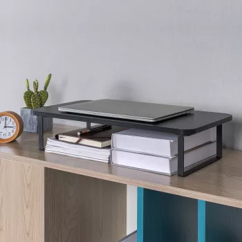 MACLEAN MC-933 alumīnija klēpjdatora statīvs, regulējams augstums, 13 inch–32 inch, līdz 20 kg, melns