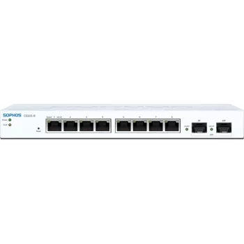 Sophos CS101-8 - Pārvaldāms tīkla slēdzis - 8 x Gigabit Ethernet + 2 x SFP - Galddatora, sienas montāža