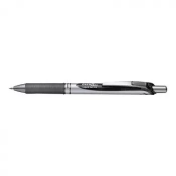 Pildspalva ar klipu, ievelkama, Pentel Energel XM Klick, melna