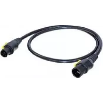 Neutrik strāvas savienojuma kabelis [1x PowerCon-Socket - 1x PowerCon-Plug] 3.00 m Melns, Dzeltens (NKPF-M-A-3)