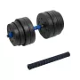 REBEL ACTIVE Regulējama bitumena hantele ar savienotāju 1x20kg