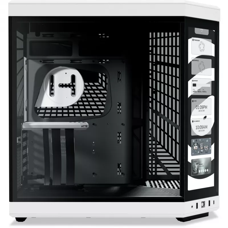 HYTE Y70 Touch Infinite Midi Tower Melns, Balts